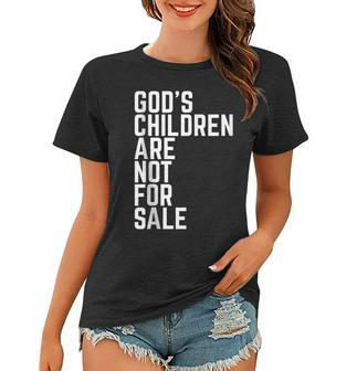 Gods Children Are Not For Sale Jesus Christian America Flag Christian Gifts Women T-shirt | Mazezy