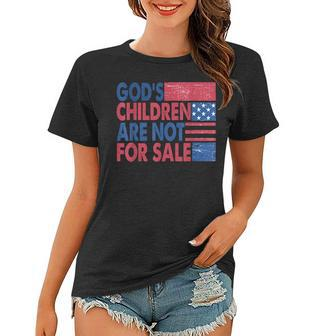 Gods Children Are Not For Sale Retro Trendy Quotes Quotes Women T-shirt | Mazezy