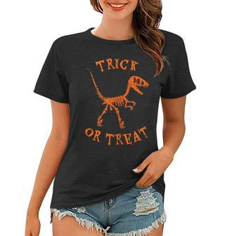 Halloween Dinosaur Trick Or Treat - Vintage Fossil Dinosaur Funny Gifts Women T-shirt | Mazezy