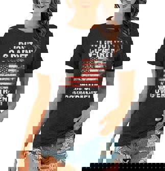 I Dont Coparent With The Government American Flag Patriotic Patriotic Funny Gifts Women T-shirt | Mazezy