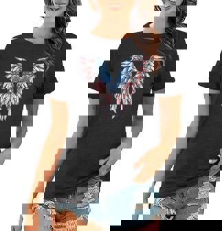 Independence Day Usa Flag 4Th Of July American Wings Usa Funny Gifts Women T-shirt | Mazezy