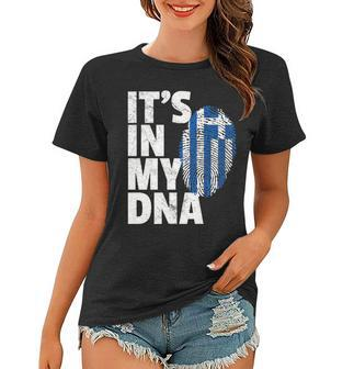 Its In My Dna Greece Greek Flag Men Women Pride Vintage Pride Month Funny Designs Funny Gifts Women T-shirt | Mazezy