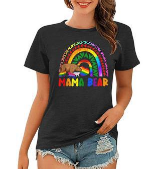 Lgbtq Mama Bear Support Lgbt Flag Gay Pride Month Rainbow Women T-shirt | Mazezy
