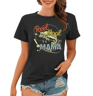 Mothers Day Funny Retro Reel Cool Mama Fishing Lover Gift For Womens Gift For Women Women T-shirt | Mazezy