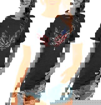 Nurse American Flag 4Th Of July Wings Patriotic Rn Nursing Patriotic Funny Gifts Women T-shirt | Mazezy