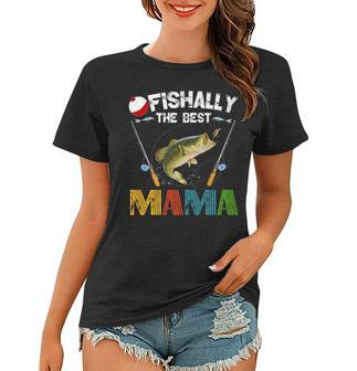 Ofishally The Best Mama Fishing Rod Mommy Funny Mothers Day Gift For Women Women T-shirt | Mazezy