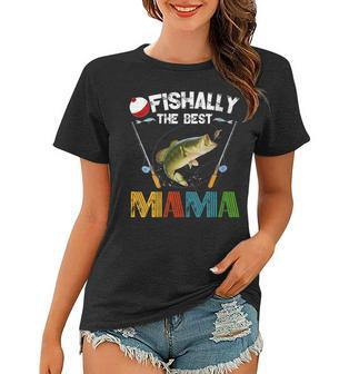 Ofishally The Best Mama Fishing Rod Mommy Funny Mothers Day Gift For Womens Gift For Women Women T-shirt | Mazezy
