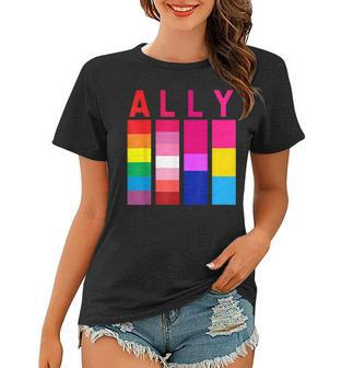 Proud Ally Pride Rainbow Lgbt Ally Women T-shirt - Seseable
