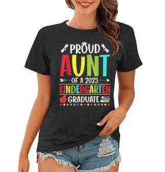 Proud Aunt Of A 2023 Kindergarten Graduate Funny Women T-shirt - Thegiftio UK