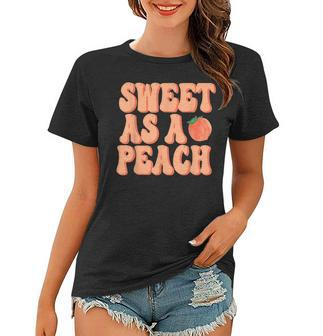 Sweet As A Peach Retro 70S Peachy Summer Fruit Peach Lovers Women T-shirt | Mazezy
