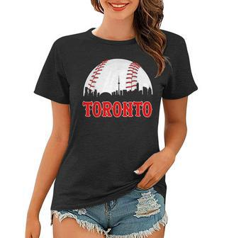 Vintage Toronto Baseball Men Women Player And Fans Baseball Funny Gifts Women T-shirt | Mazezy DE