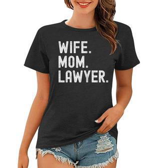 Wife Mom Lawyer African American Attorney Gifts For Mom Funny Gifts Women T-shirt | Mazezy