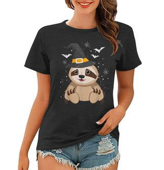 Witch Sloth Halloween Trick Treat Costume Outfit Kids Boys Halloween Funny Gifts Women T-shirt | Mazezy