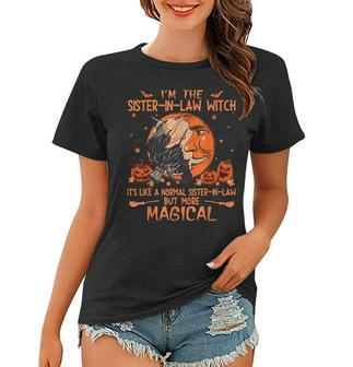 Women Vintage Cute Sister-In-Law Witch Halloween 2021 Funny Halloween 2021 Funny Gifts Women T-shirt | Mazezy UK