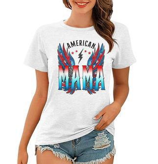 American Mama Retro Wings 4Th Of July For Women Gifts For Mama Funny Gifts Women T-shirt | Mazezy CA
