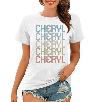 Cheryl First Name Vintage Women T-shirt | Mazezy