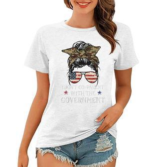 I Do Not Coparent With The Government American Sunglasses Government Funny Gifts Women T-shirt | Mazezy