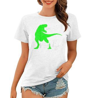 Kids 4Th Birthday Boy Roar Im Four Dinosaur Party Dinosaur Funny Gifts Women T-shirt | Mazezy