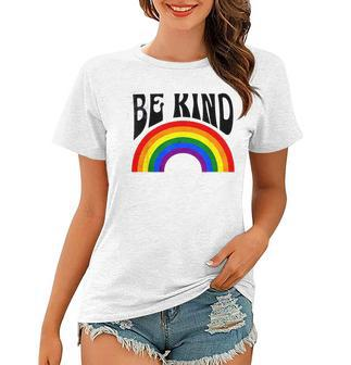 Rainbow Be Kind Movement Gay Pride Month 2023 Lgbtq Women T-shirt | Mazezy
