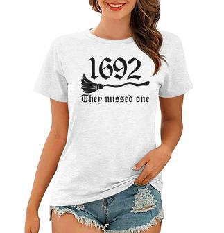 Retro Salem Massachusetts 1692 They Missed One Vintage Retro Women T-shirt | Mazezy CA