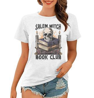 Salem Witch Book Club Halloween Spooky Reading Season Reading Funny Designs Funny Gifts Women T-shirt | Mazezy