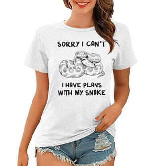 Sorry I Cant I Have Plans With My Snake Corn Snake Women T-shirt - Seseable