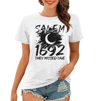Vintage Salem 1692 They Missed One Halloween Salem 1692 Women T-shirt | Mazezy