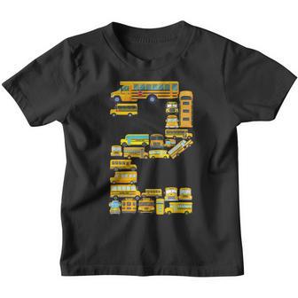 2 Year Old Toddler 2Nd Birthday School Bus Theme Kids Party Youth T-shirt - Thegiftio UK