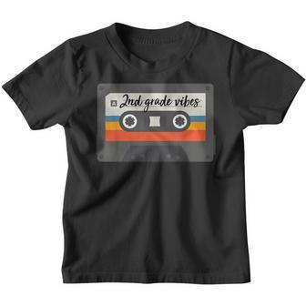 2Nd Grade Vibes First Day Back To School Retro Cassette Retro Gifts Youth T-shirt | Mazezy