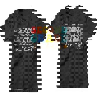 2Nd Grade Vibes Retro Groovy Back To School First Day Retro Gifts Youth T-shirt | Mazezy