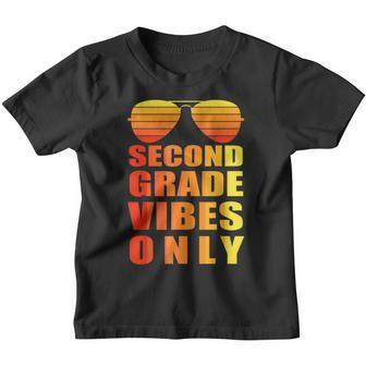 2Nd Second Grade Vibes Only Funny Gifts Back To School Youth T-shirt | Mazezy UK