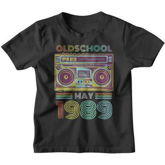 30Th Birthday Gift Old School May 1989 Thirty Years Old Youth T-shirt | Mazezy