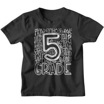 5Th Grade Typography Team Fifth Grade Teacher Back To School Gifts For Teacher Funny Gifts Youth T-shirt | Mazezy