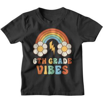 6Th Grade Vibes 6Th Grade Team Retro Rainbow Back To School Retro Gifts Youth T-shirt | Mazezy