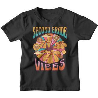 Back To School Second Grade Vibes Vintage 2Nd Grade Teacher Teacher Gifts Youth T-shirt | Mazezy