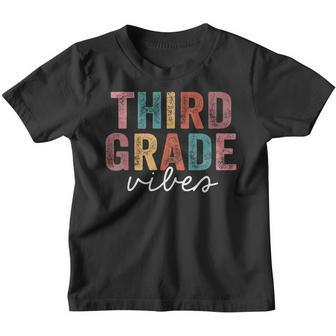 Back To School Third Grade Vibes Third Grade Teacher Women Teacher Gifts Youth T-shirt | Mazezy