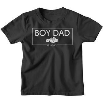 Boy Dad Est 2024 Boy Dad To Be Father's Day 2024 New Dad Youth T-shirt - Thegiftio