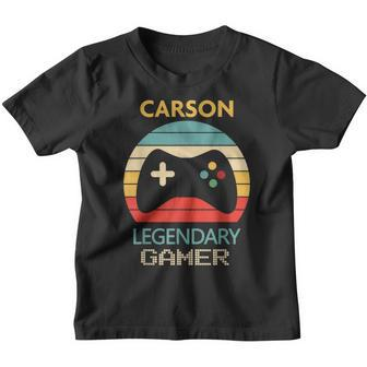 Carson Name Gift Personalized Legendary Gamer Youth T-shirt | Mazezy