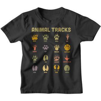 Childrens Kids Wild Animal Tracks Childrens Learning Design Youth T-shirt - Thegiftio UK