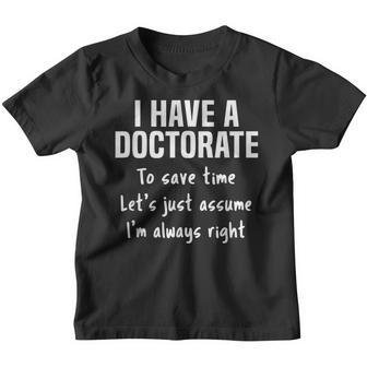 Doctorate Phd Psyd Graduation Gift - Funny Youth T-shirt - Thegiftio