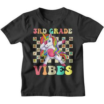 First Day Of 3Rd Grade Vibes Back To School Dabbing Unicorn 3Rd Grade Gifts Youth T-shirt | Mazezy