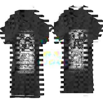 First Day Of 8Th Grade Vibes Back To School Messy Bun Girls Bun Gifts Youth T-shirt | Mazezy