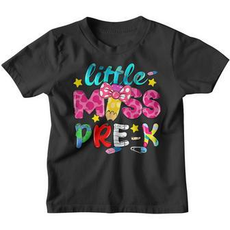 First Day Of Little Miss Pre K Back To School Groovy Youth T-shirt | Mazezy CA