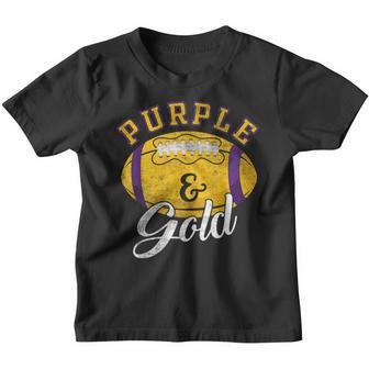 Football Game Day Purple And Gold Costume For Football Lover Youth T-shirt - Monsterry UK