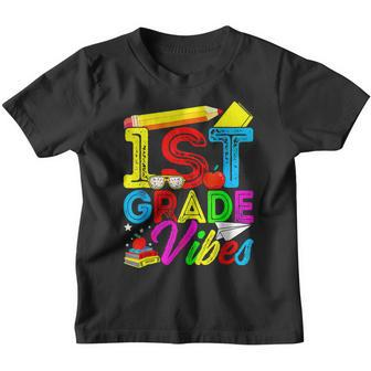 Funny First Day Of School 1St Grade Vibes Back To School Youth T-shirt | Mazezy