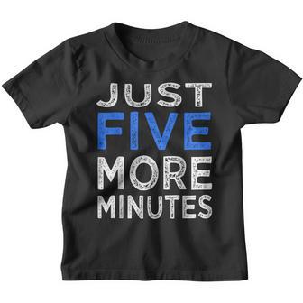 Funny Gamer Quote Player Just Five More Minutes Graphic Youth T-shirt - Thegiftio UK