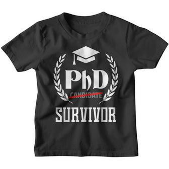 Funny Phd Survivor For Graduation Student Gift Youth T-shirt - Thegiftio