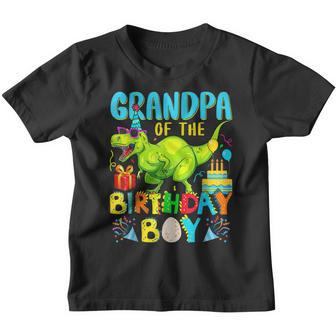 Grandpa Dinosaur Rawr Of The Birthday Boy Family Matching Youth T-shirt | Mazezy