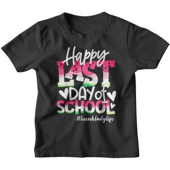 Happy Last Day Of School Watermelon Lunch Lady Life Youth T-shirt - Thegiftio UK