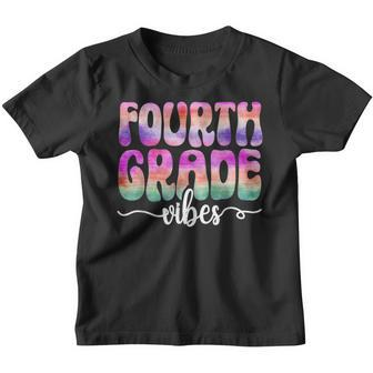 Hello 4Th Grade Vibes Teacher Back To School 4Th Grade Squad Teacher Gifts Youth T-shirt | Mazezy